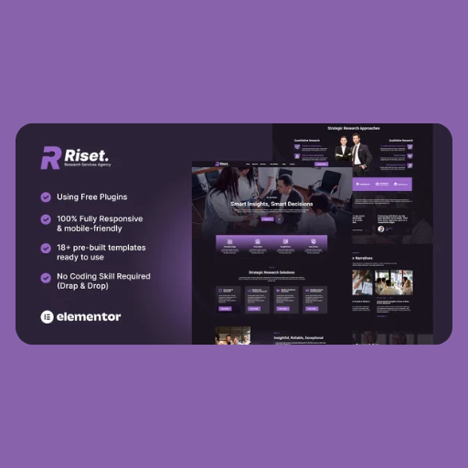 cfvgju Riset – Research Services & Agency Elementor Template Kit - Image 1