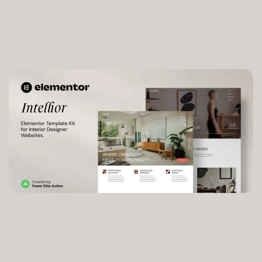 dcefvrgr Intellior – Interior Designer & Architect Elementor Template Kit - Image 1