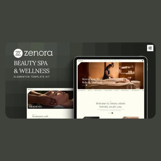 edrtgyhut Zenora – Beauty Spa & Wellness Elementor Template Kit - Image 1