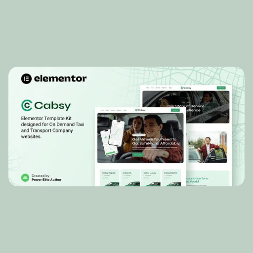 frgr Cabsy – Transport Company & On Demand Taxi Elementor Template Kit - Image 1