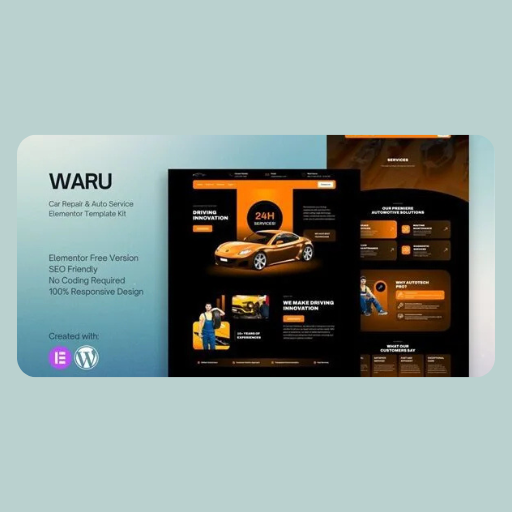jehfrieiur Waru – Car Repair & Auto Service Elementor Template Kit - Image 1