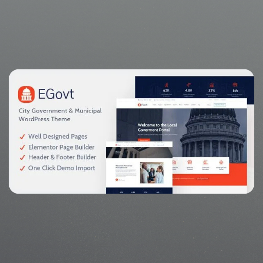 ssss EGovt – City Government WordPress Theme - Image 1