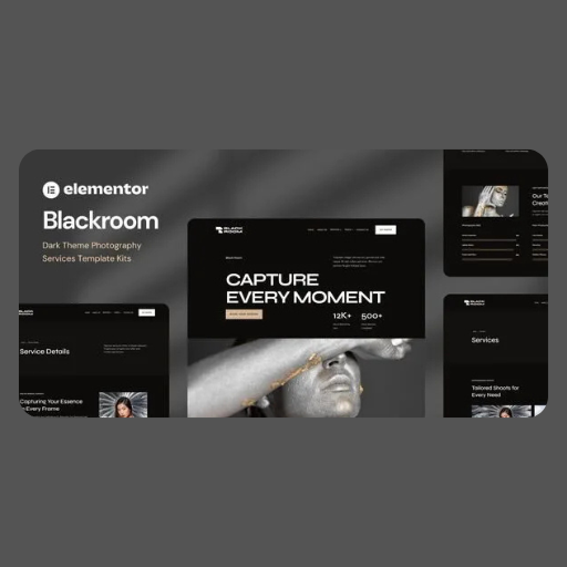 wwdde Blackroom – Dark Theme Photography Elementor Template Kit - Image 1